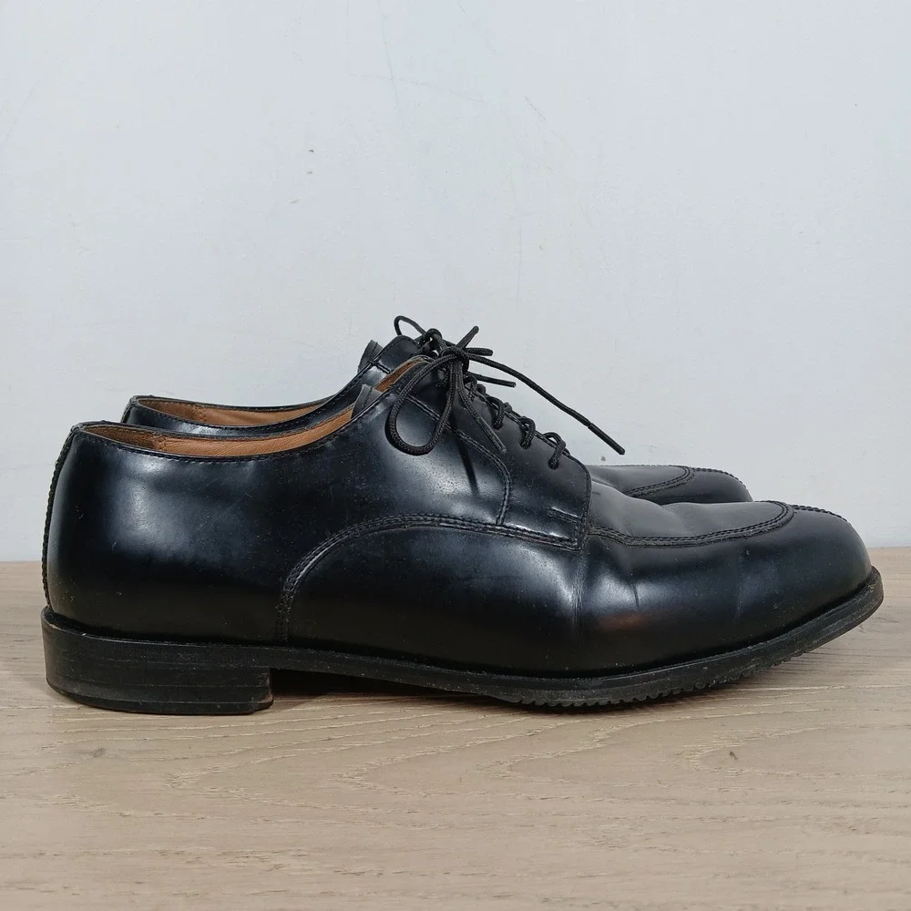 David Taylor Oxfords Mens 10D Black Leather Classic Dark Academia Preppy